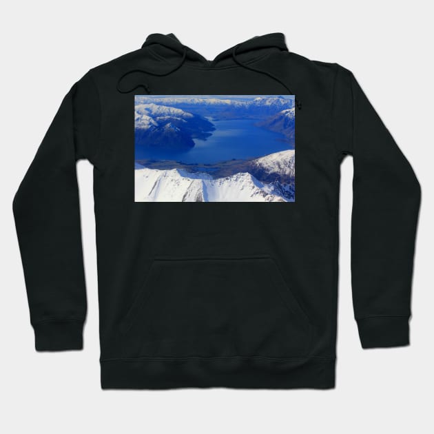 Lake Wakatipu from the air Hoodie by charlesk